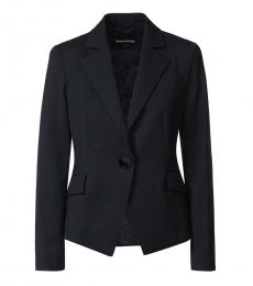 Emporio Armani Black Slim Fit Notch Lapel Blazer