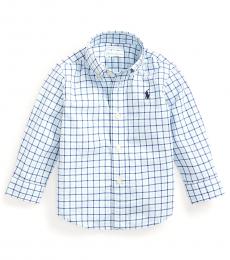 Ralph Lauren Baby Boys Island Aqua Plaid Poplin Shirt