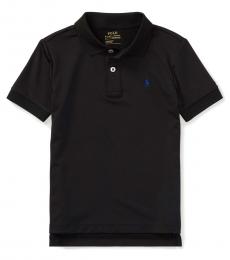 Ralph Lauren Little Boys Black Performance Jersey Polo