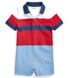 Ralph Lauren Baby Boys Sunrise Multi Striped Polo Shortall