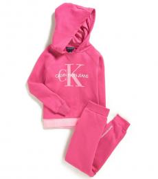 Calvin Klein 2 Piece Hoodie/Sweatpants Set (Baby Girls)