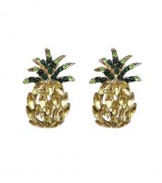 Betsey Johnson Gold Pineapple Earrings
