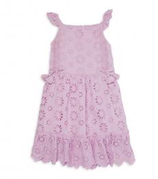 BCBGirls Little Girls Orchid Eyelet Flutter-Sleeve Dress