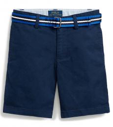 Ralph Lauren Little Boys Navy Slim Fit Belted Chino Shorts