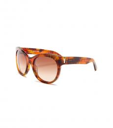 Calvin Klein Brown Cat-Eye Sunglasses