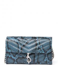 Rebecca Minkoff Cement Blue Edie Small Crossbody