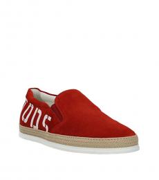 Red Side Logo Loafers