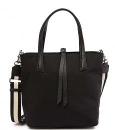 Lancaster Paris Black Dune Nylon Trench Small Tote