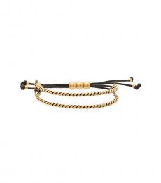 Gold Bow Rope Friendship Bracelet