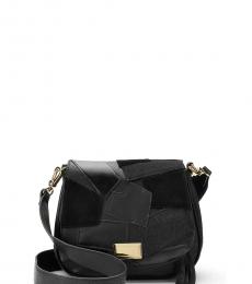 Juicy Couture Black Patchwork Medium Crossbody Bag