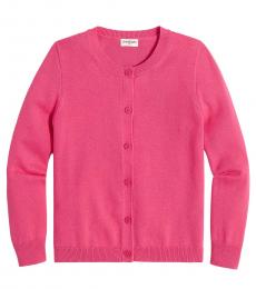 J.Crew Little Girls Bright Begonia Casey Cardigan