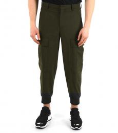 Green Slouch Fit Cargo Pants