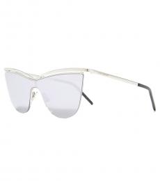 Saint Laurent Silver Cat Eye Sunglasses
