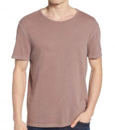 AG Adriano Goldschmied Light Brown Crew Neck T-Shirt