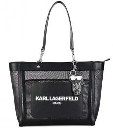 Karl Lagerfeld Black Adele Large Tote