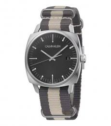 Calvin Klein Beige Grey Quartz Dial Watch