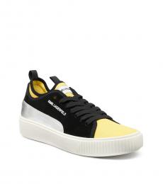 Karl Lagerfeld Yellow Low Top Mesh Sneakers