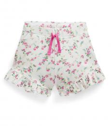 Little Girls Parade Floral Mesh Shorts