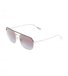 Burberry Brown Bold Brow Aviator Sunglasses