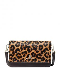 Michael Kors Leopard Print Jet Set Charm Mini Crossbody Bag