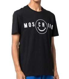 Moschino Black Smile Logo Crewneck T-Shirt