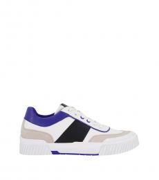 DKNY White Blue Colorblock Sneakers