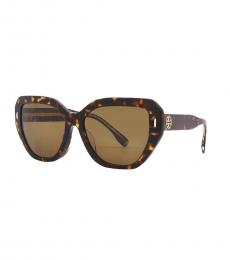 Tory Burch Dark Brown Cat Eye Sunglasses