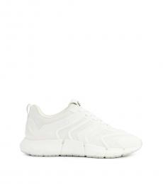 DKNY White Logo Lace Up Sneakers