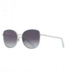 Kate Spade Silver Dark Grey Gradient Butterfly Sunglasses 