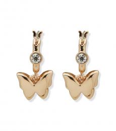 DKNY Golden Butterfly Drop Earrings
