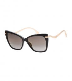 Jimmy Choo Black Cat-Eye Sunglasses