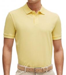 Hugo Boss Light Yellow Embroidered-Logo Polo