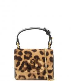 Valentino Garavani Leopard Print Super Vee Mini Satchel
