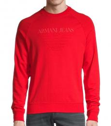 Armani Jeans Red Logo Sweatshirt