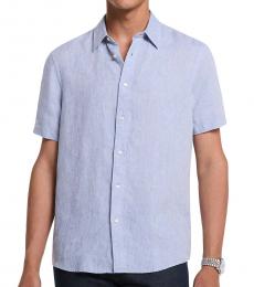 Michael Kors Chambray Short Sleeves Linen Shirt