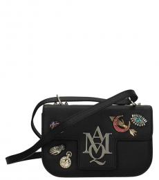 Alexander McQueen Black Embellished Insignia Small Crossbody