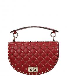 Valentino Garavani Red Rockstud Medium Shoulder Bag
