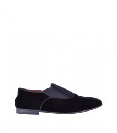 Black Velour Loafers