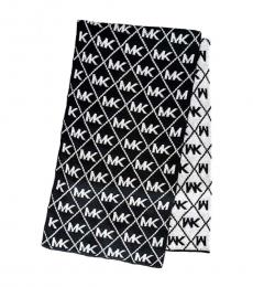 Michael Kors Black Logo Reversible Infinity Wrap Scarf