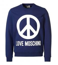 Love Moschino Royal Blue Graphic Logo Sweatshirt