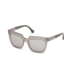 Balenciaga Grey-Smoke Mirror Sunglasses