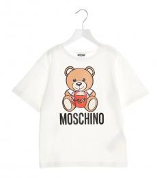 Moschino Little Boys White Teddy Toy T-Shirt