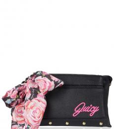 Juicy Couture Black In Bloom Medium Crossbody