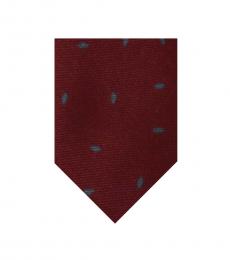Bordeaux Gray Pattern Slim Tie