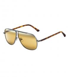 Jimmy Choo Dark Ruthenium Havana Gradient Mirror Sunglasses