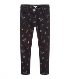 Little Marc Jacobs Little Girls Blue Printed Denim Jeans