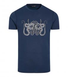 Navy Blue Snake Logo T-Shirt