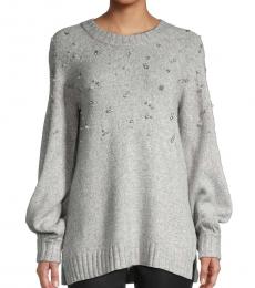 Karl Lagerfeld Grey Embellished Sweater