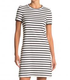 BlackWhite Stripe Print Dress