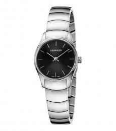 Calvin Klein Silver Classic Quartz Black Dial Watch
